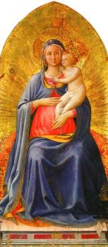 Fra Angelico : Madonna and Child, central panel of a missing polyptych